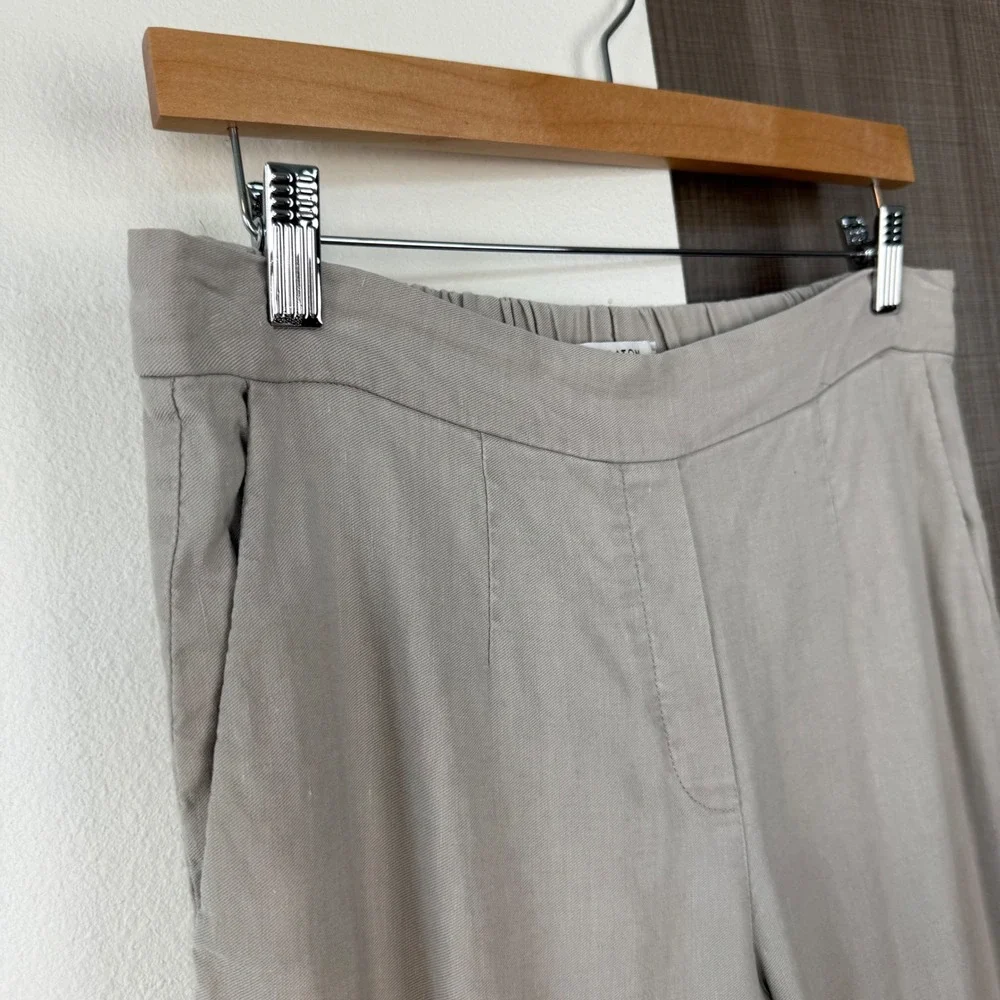 Babaton Aritzia Tan Conan Linen Trouser‎ Pants Cropped Tapered Size 8